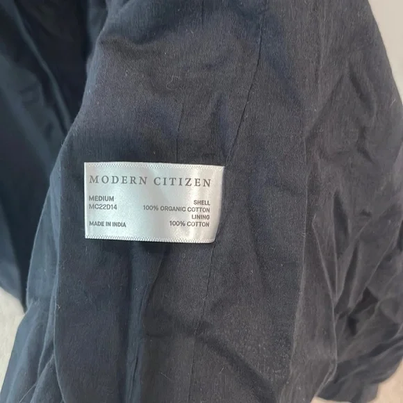 Modern Citizen Black Wrap Dress with Puff Sleeves - Picture 4 of 6